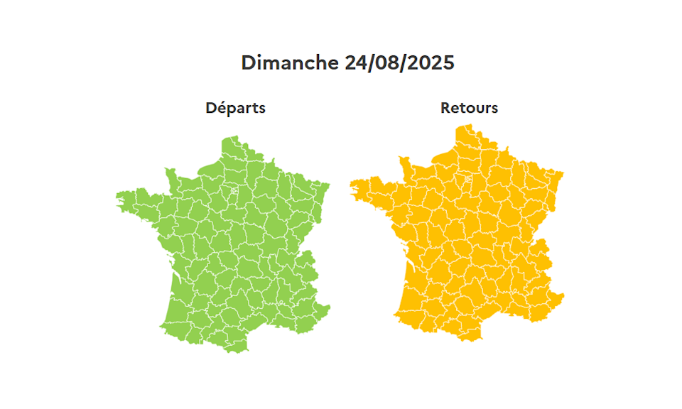 Les prévisions de Bison Futé pour le dimanche 24 août.