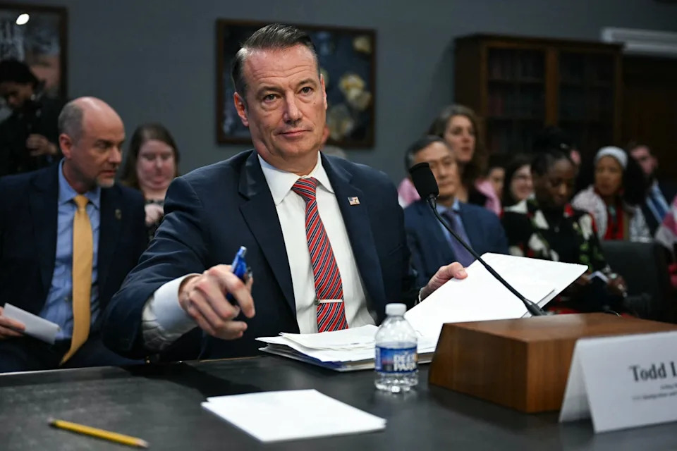 Acting ICE director Todd Lyons says the agency should be ‘run like a corporation’ after comparing the federal government’s deportation operations to Amazon and FedEx (AFP via Getty Images)
