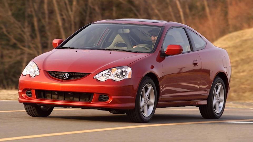 Red 2002 Acura RSX Type-S Parked Front 3/4 View