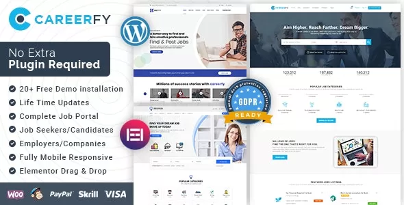 Careerfy - Job Board WordPress Theme v10.1.1