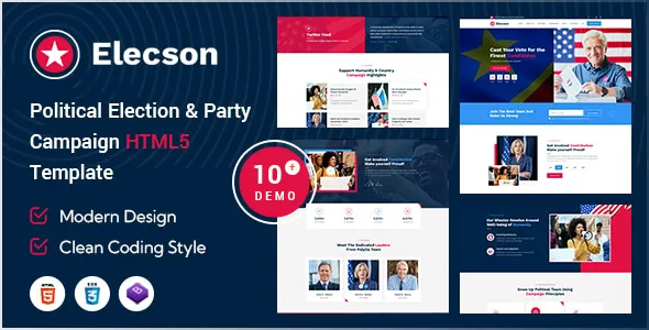 Elecson - Political Election Campaign and Party Candidate HTML5 Template v1.0