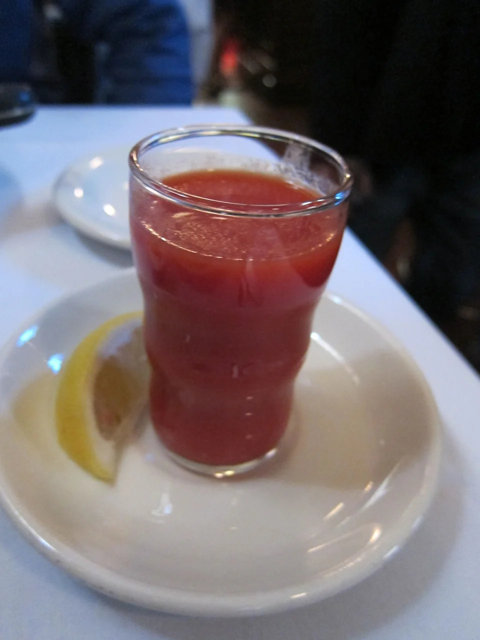 Official drink: Tomato juice.