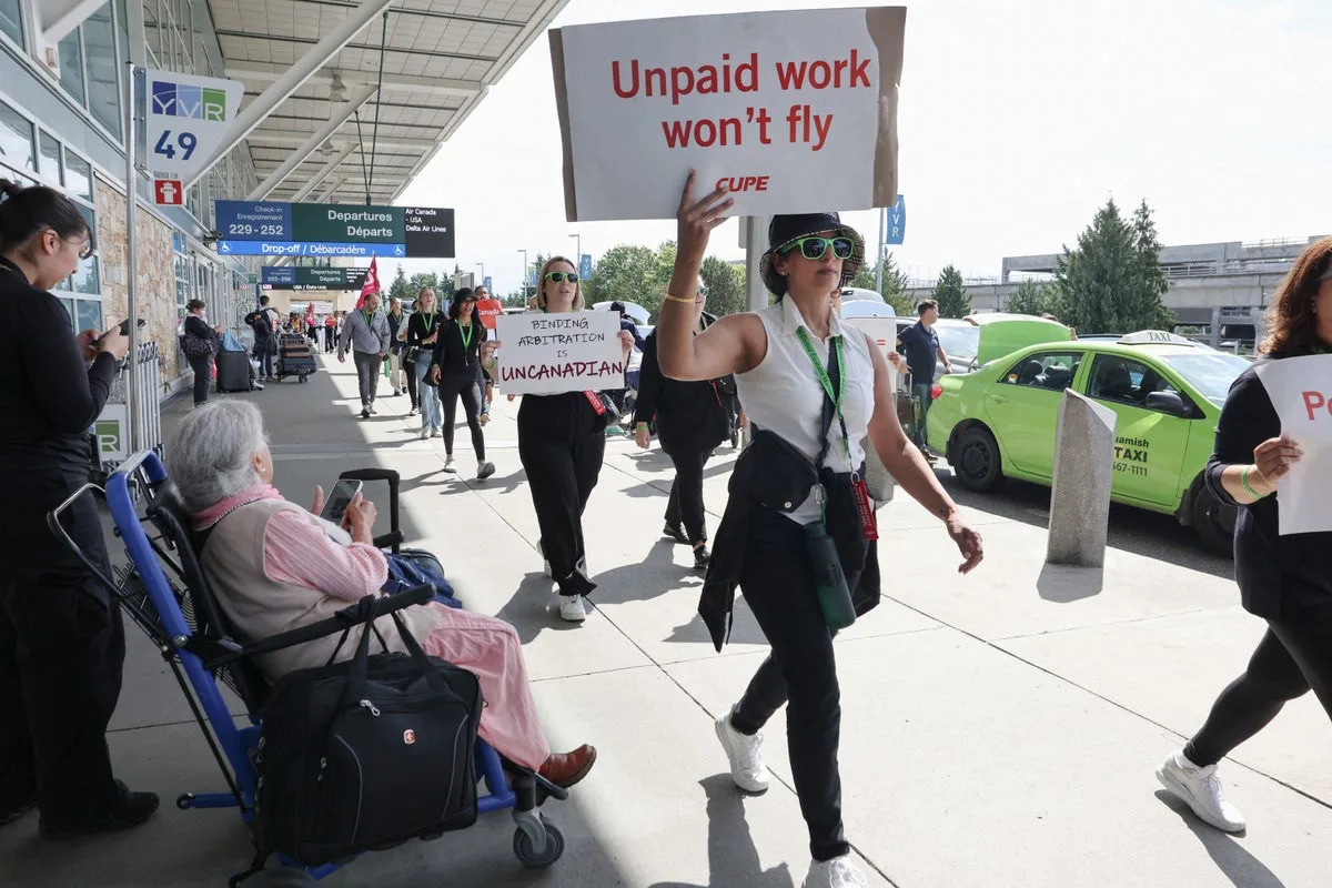Air Canada grounded as striking cabin crews defy back-to-work order