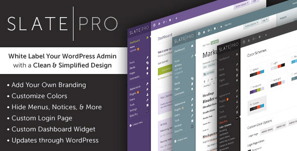 Slate Pro v1.1.7 - A White Label WordPress Admin Theme