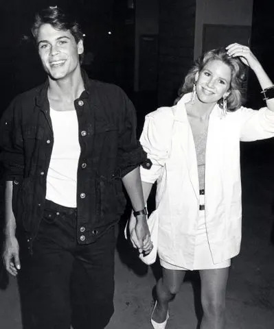 Ron Galella, Ltd./Ron Galella Collection via Getty From left: Rob Lowe and Melissa Gilbert during Rob Lowe and Melissa Gilbert Sighting at Anaheim Stadium in Anaheim, California - September 9, 1983 at Anaheim Stadium in Anaheim, California, United States.