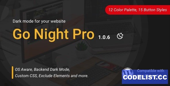 Go Night Pro v1.1.1 - Dark Mode / Night Mode WordPress Plugin