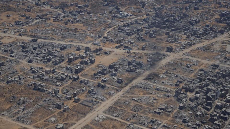 Imagen aérea de Gaza tomada el 6 de agosto de 2025
