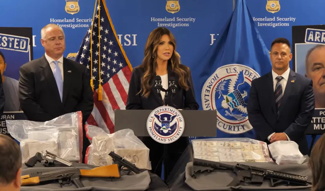Homeland Security Secretary Kristi Noem defends ICE tactics in second Illinois visit
