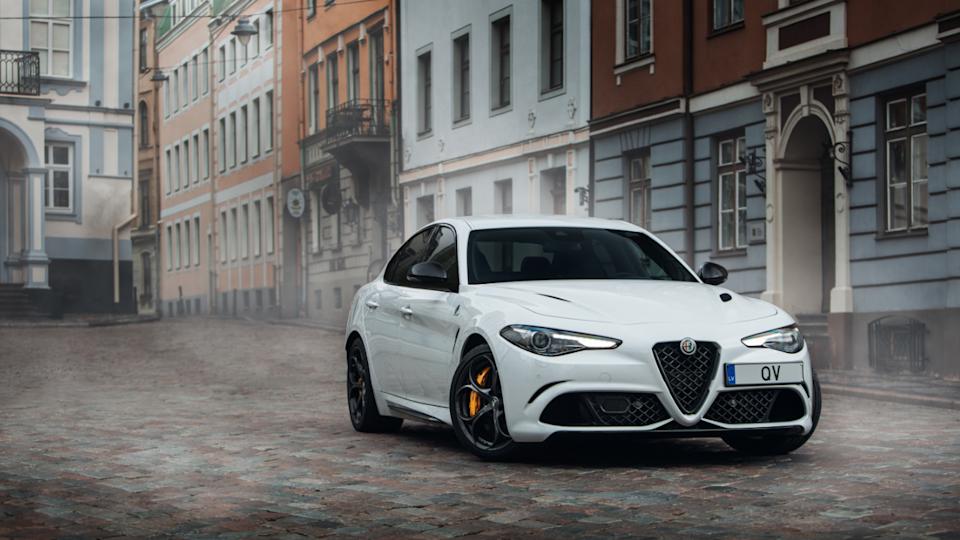 Alfa Romeo Giulia Quadrifoglio at the old city centre