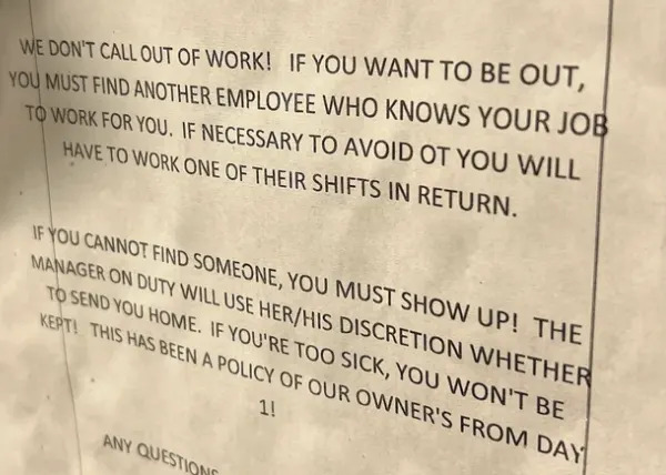"If you cannot find someone, you must show up!"