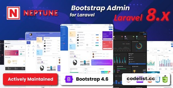 Neptune v1.0.12 - Laravel Admin UI Template