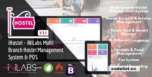 iHostel v2.1 - iNiLabs Multi Branch Hostel Management System & POS - nulled