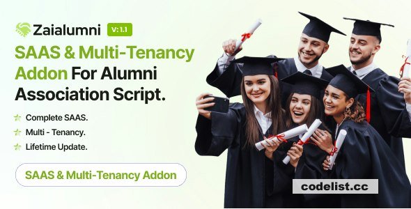 Zaialumni v1.1 - Alumni Association SAAS With Multi-Tenancy Addon