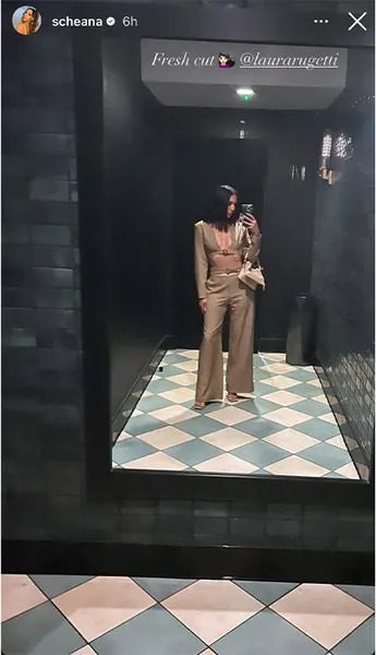 Scheana Shay of Vanderpump Rules posts a mirror selfie on her Instagram story.