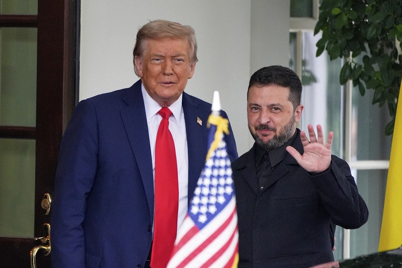 トランプ氏、ウクライナが求める「安全の保証」に関与表明　首脳会談