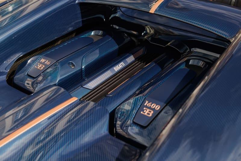 The W16 with four turbochargers ensures a maximum output of 1,600 hp. Daniel Wollstein/Bugatti/dpa