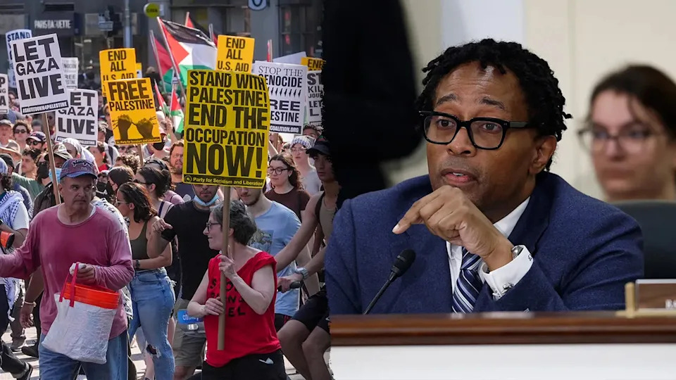 Wesley Bell and an unrelated Gaza protest