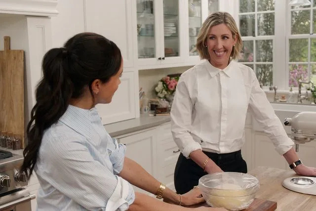Courtesy of Netflix Meghan Markle and Clare Smyth in Season 2 of 'With Love, Meghan'