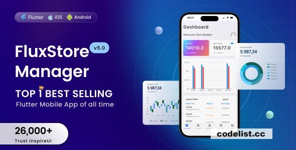 FluxStore Manager v5.1 - Vendor and Admin Flutter App for Woocommerce 