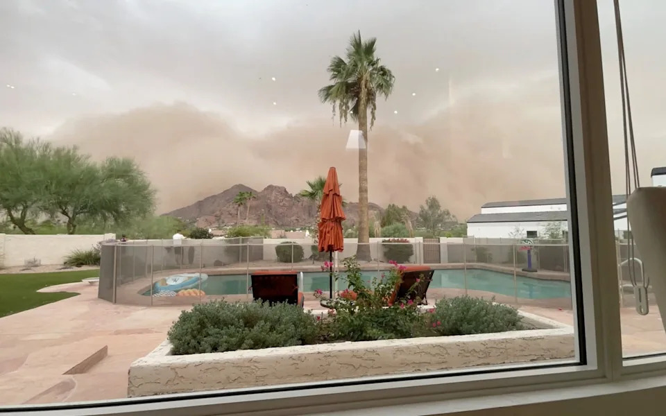 The storm moved across the ground at 45mph