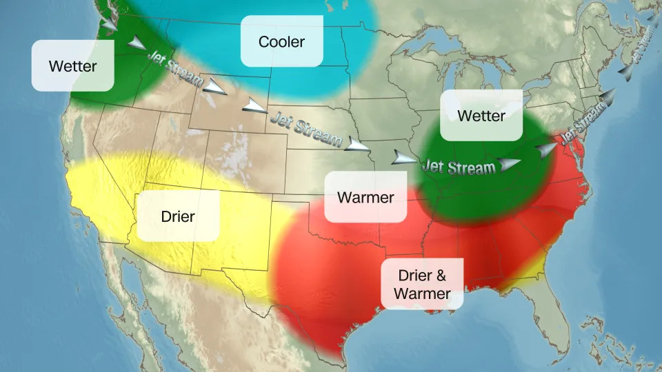 La Niña's typical influence on the winter in the Lower 48. - CNN Weather