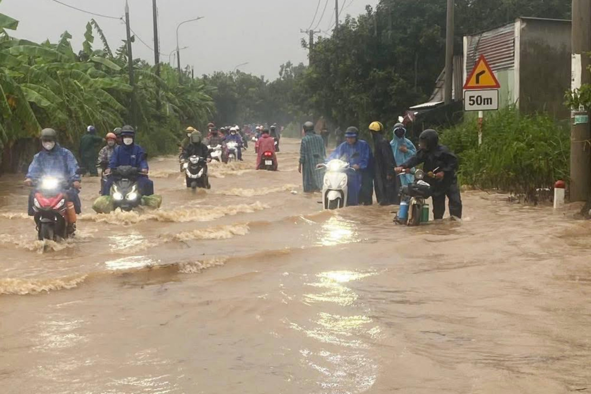 30 phút nước mưa dâng 1m, dân Đồng Nai đang ngủ thì bật dậy ôm con chạy