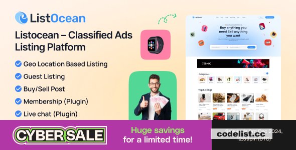 Listocean v1.0.2 – Classified Ads Listing Platform