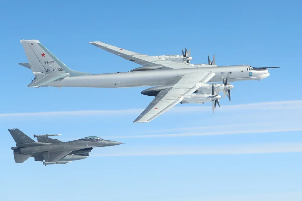 NORAD scrambled F-16 fighters to intercept a Russian spy plane that keeps popping up off Alaska