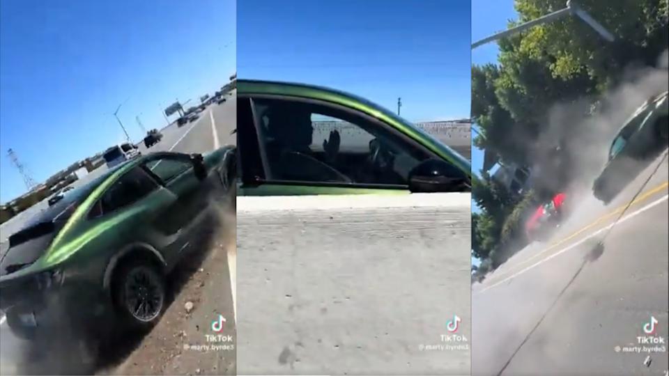 What The Fudge: Ford Mach-E Crashes In Bizarre Way
