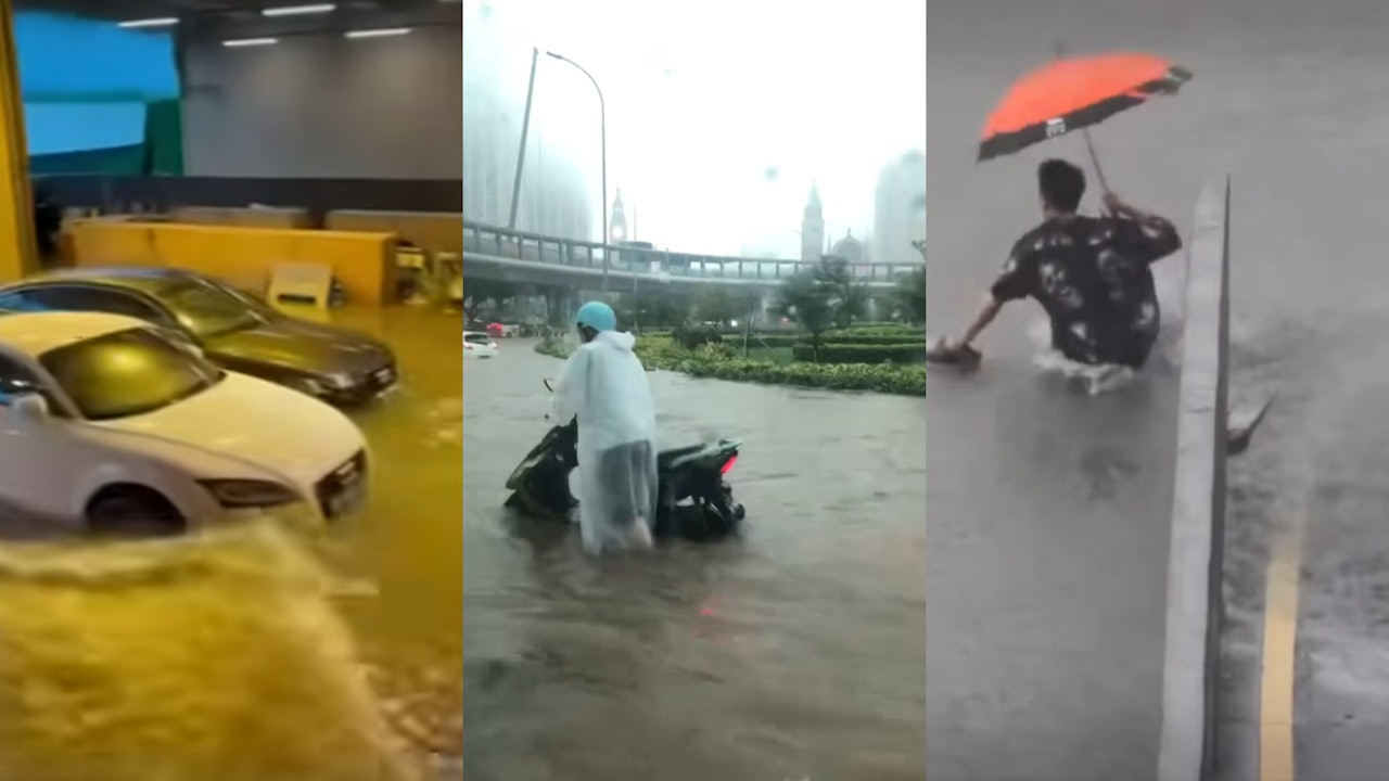 澳門黑雨嚴重水浸．有片｜金光大道賭場區成澤國　氹仔水深0.8米