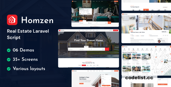 Homzen v1.2.6 - Laravel Real Estate Agency Portal Multilingual - nulled