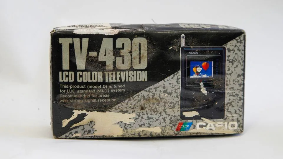 Items from a 1991 time capsule at a children's hospital in London include this pocket television. - Great Ormond Street Hospital for Children