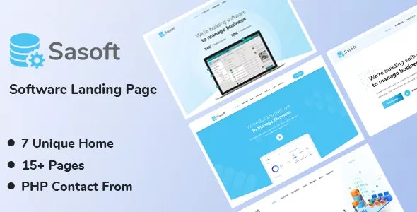 Sasoft - Software Landing Page