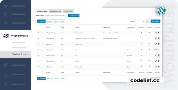 Checkout Field Editor for WooCommerce v3.7.3
