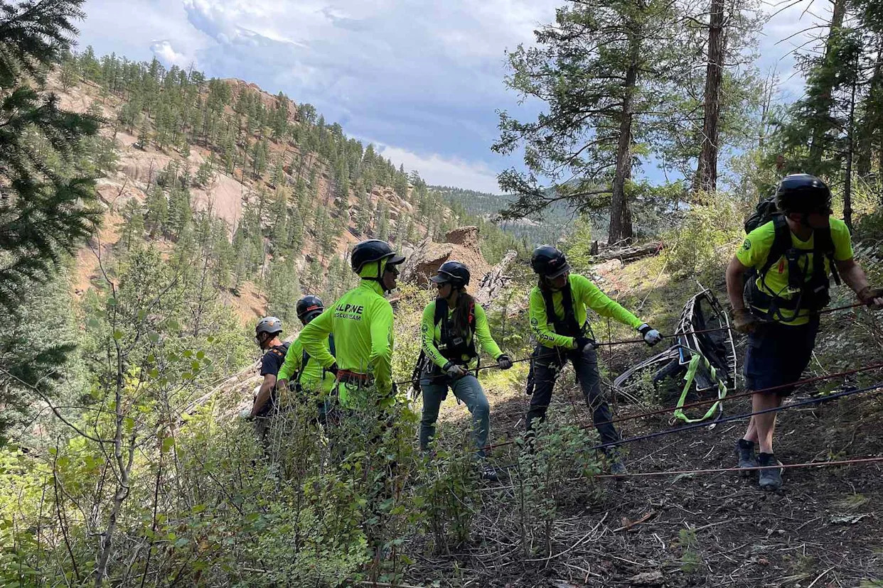 &nbsp;Elk Creek Fire Department/Facebook Fire officials perform a recovery mission in Colorado.