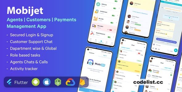 Mobijet v1.0.12 - Agents, Customers & Payments Management App | Android & iOS Flutter app
