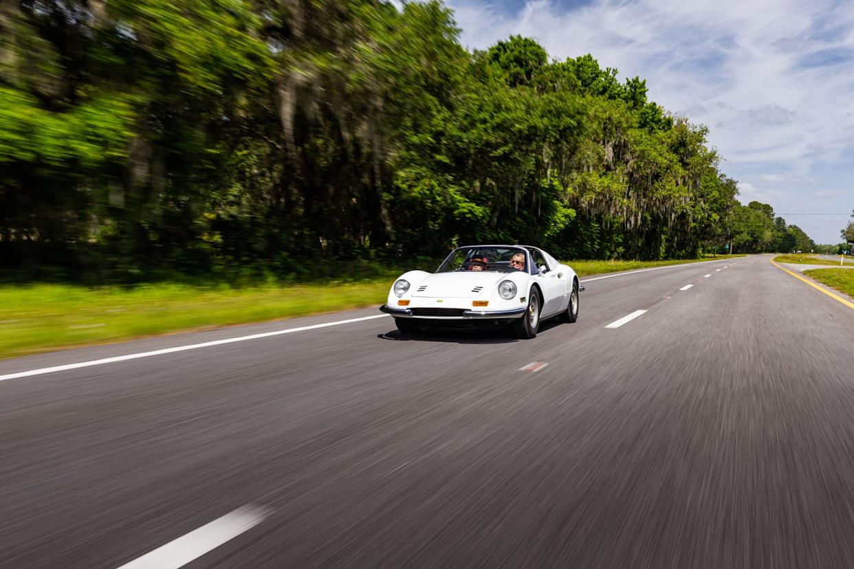 This 1973 Ferrari Dino 246 GTS Won the NY-to-LA Cannonball Dash 50 Years Ago. Now You Can Buy It