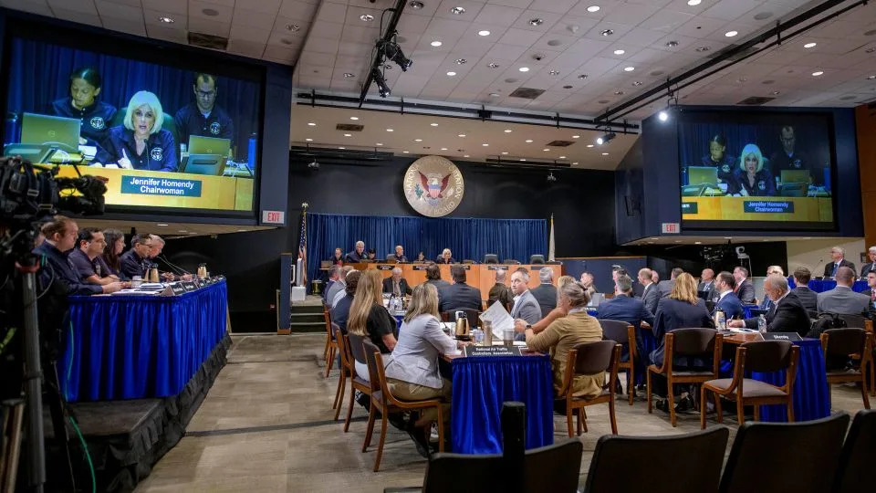 The National Transportation Safety Board fact-finding hearing on January&#39;s midair collision at  Ronald Reagan Washington National Airport. - Rod Lamkey/AP