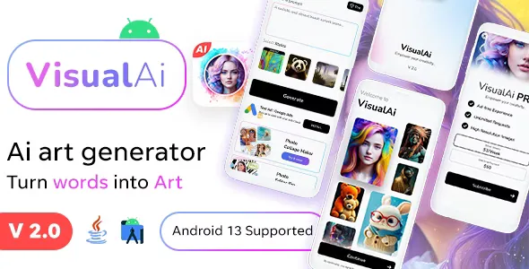 Ai Images Generator - VisualAI + Photo Editor Tools Android App v2.0
