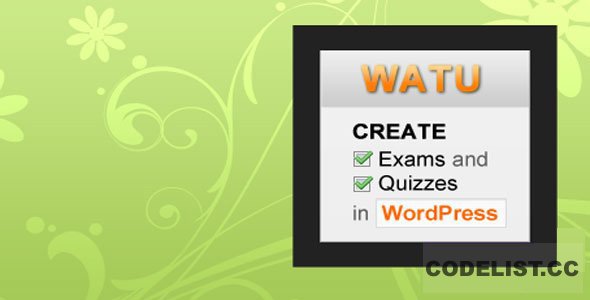 WatuPro v6.4.2 - Premium WordPress Plugin To Create Exams, Tests and Quizzes