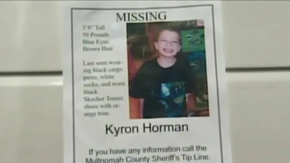 Kyron Horman's missing persons poster