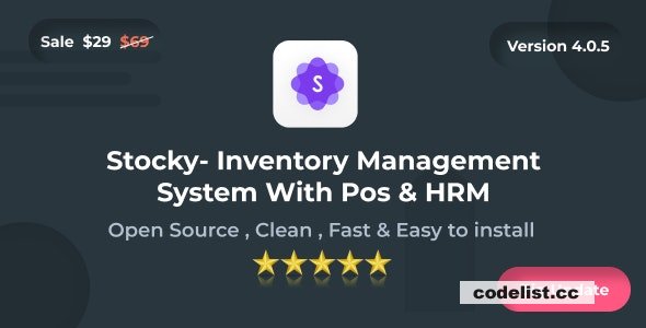 Stocky v4.0.5 - POS with Inventory Management & HRM