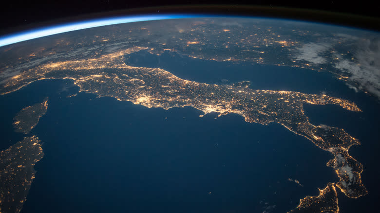 A view of Italy from the International Space Station
