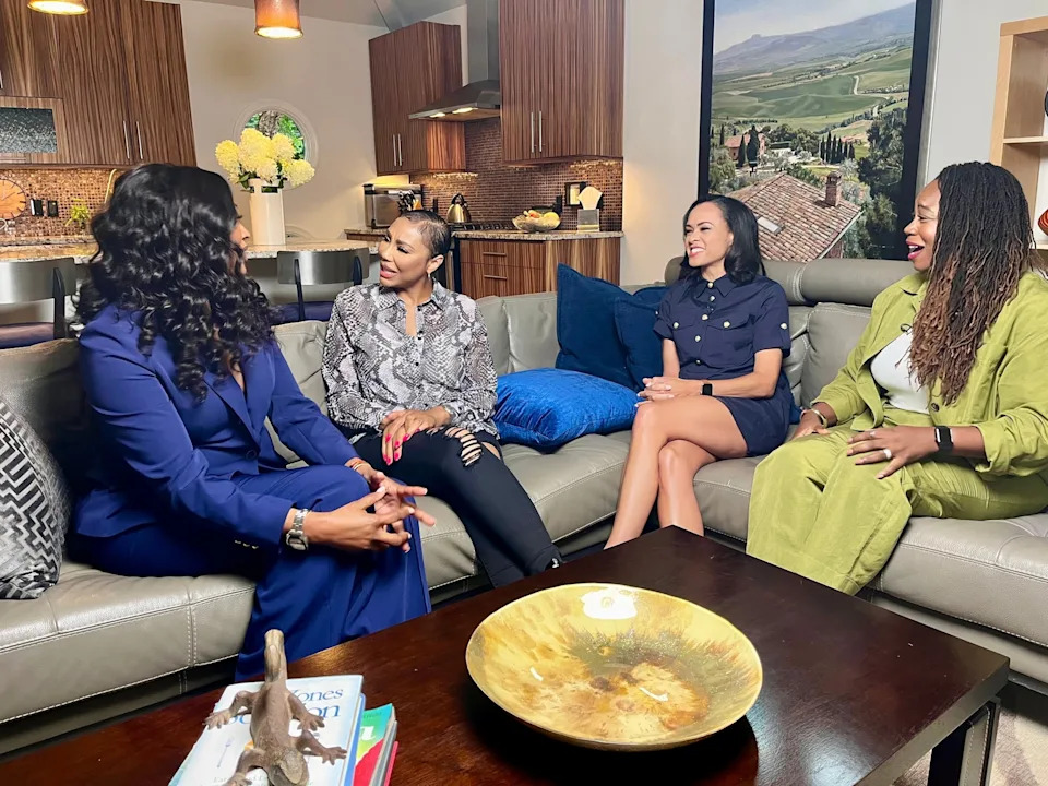 ABC News - PHOTO: ABC News' Linsey Davis, third from left, sits down with Cynthia Bailey, Tamar Braxton and gynecologist Dr. Soyini Hawkins for a conversation on uterine fibroids.