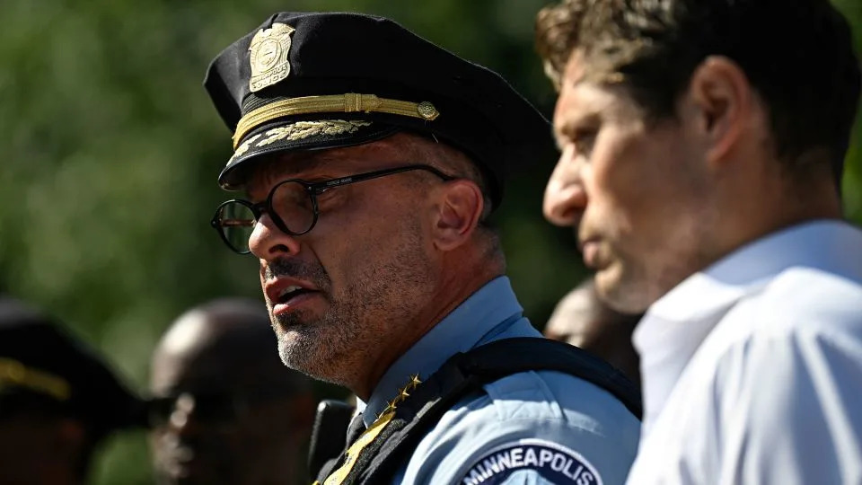 Minneapolis Police Chief Brian O'Hara speaks during a news conference after the shooting Wednesday. - Stephen Maturen/Getty Images
