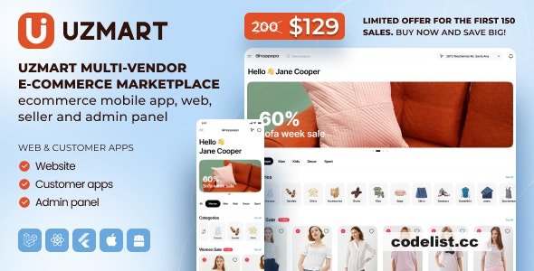 UzMart v1.0 - Multi-Vendor E-commerce Marketplace - nulled