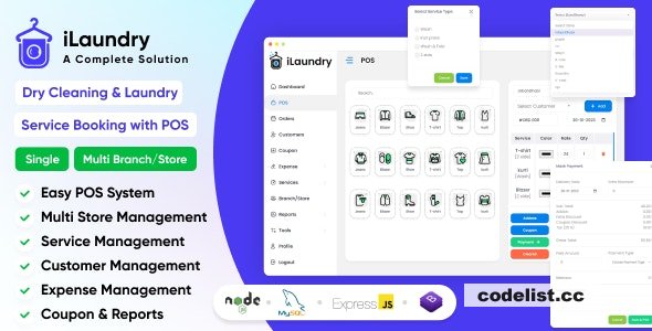 iLaundry v1.1 - Dry Cleaning & Laundry Service Booking with POS