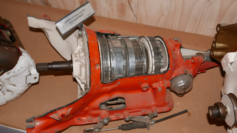 A General Motors Turbo Hydra-Matic 3-speed automatic transmission at the National Holden Motor Museum in Australia