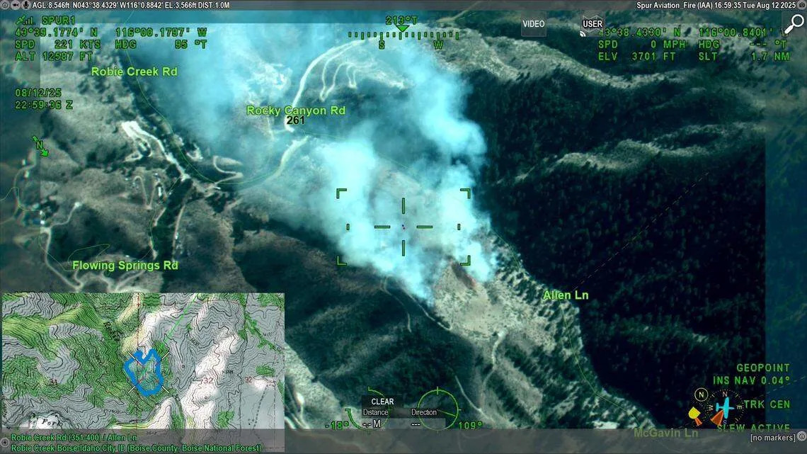 50-acre wildfire east of Boise quickly spreads, prompting evacuation alerts