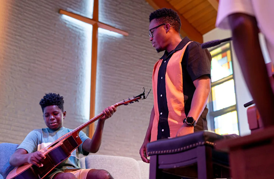 Marc Rocher is a camp leader for youth at Elm Street Church of the Nazarene, where Jean Luckson attends. (Cydni Elledge for NBC News)